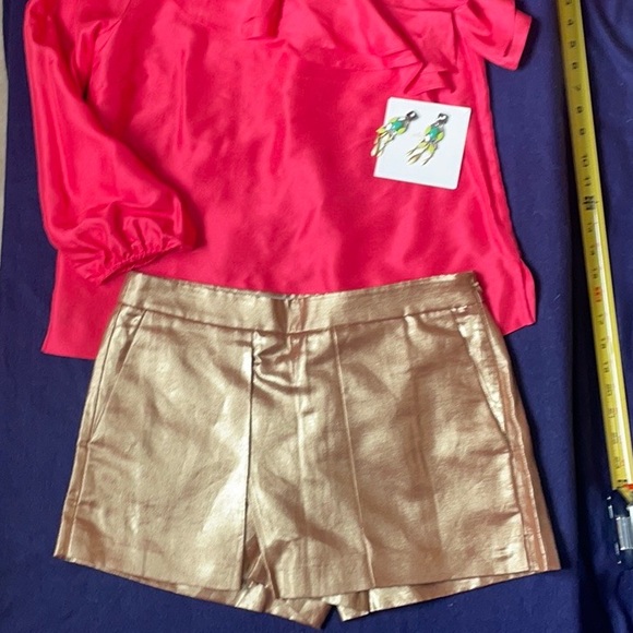 Iredescent Metalic Linen/ Cotton Shorts - Picture 1 of 8